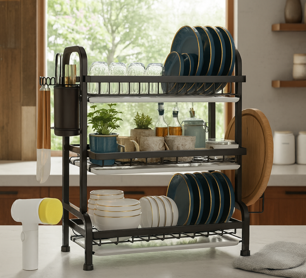 🔥 Combo Premium Cocina Perfecta – DryRack™ Triple Nivel + Cepillo Eléctrico GRATIS + Envío Gratis