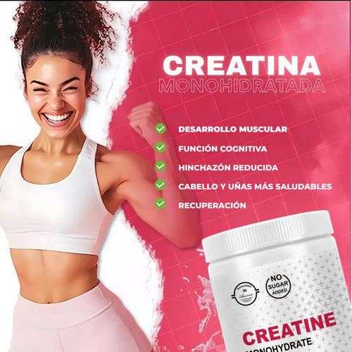 🔥Creatina Monohidratada Old School – Potencia tus curvas y realza tu figura🔥