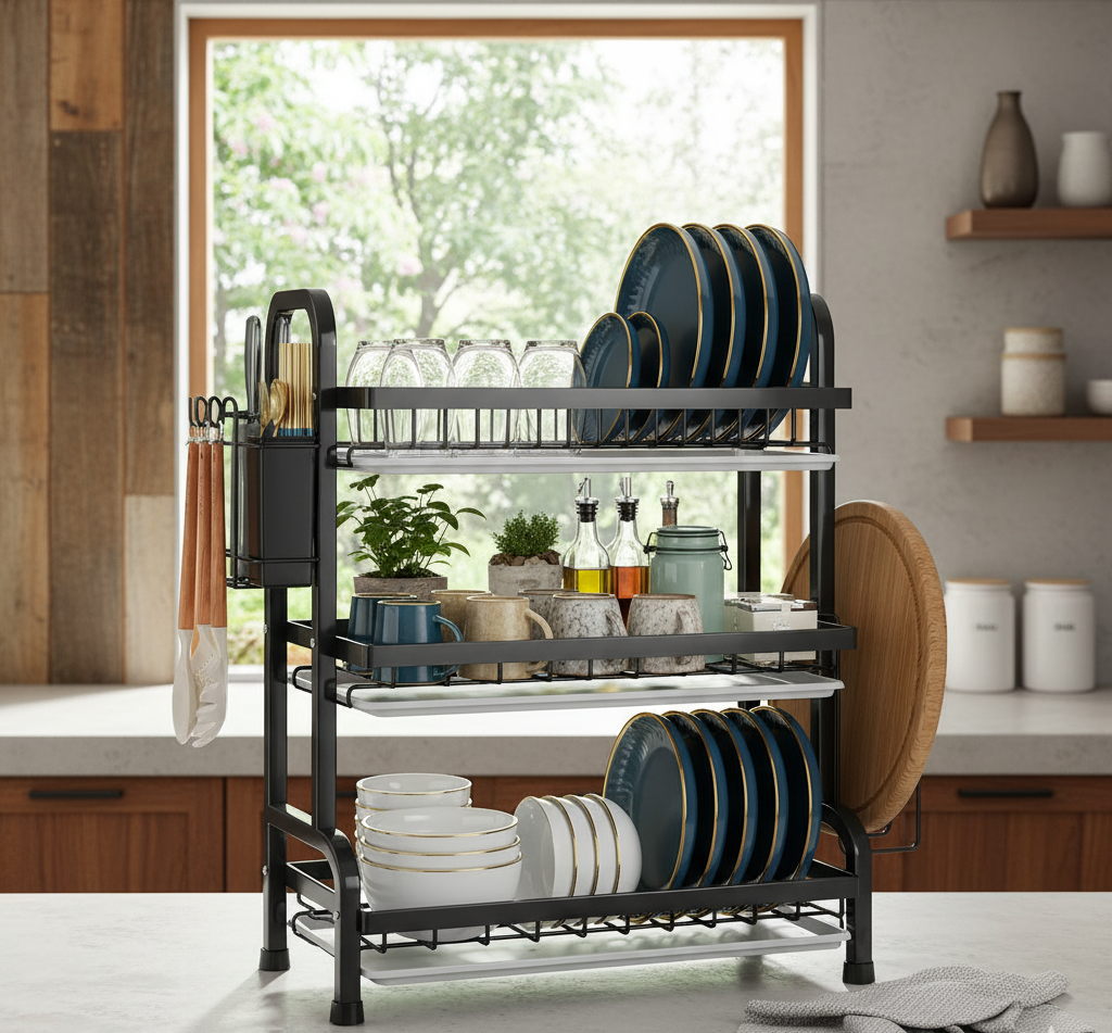 DryRack™ Triple Nivel – Estante Multifuncional Premium