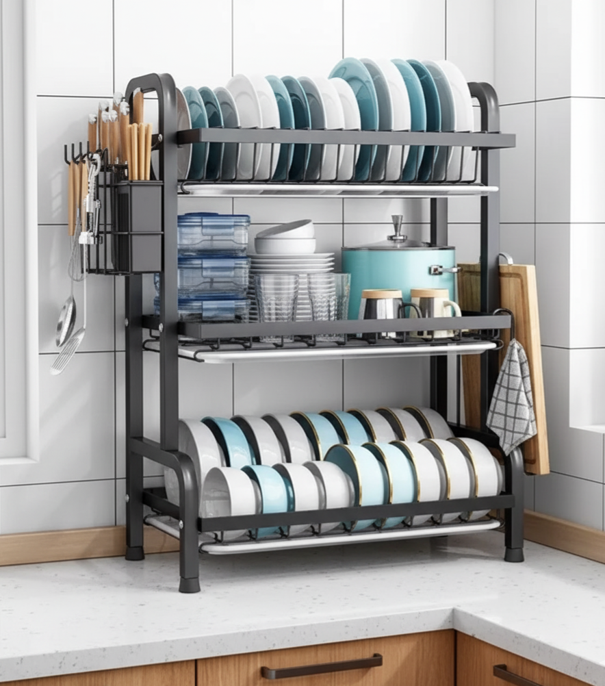 DryRack™ Triple Nivel – Estante Multifuncional Premium