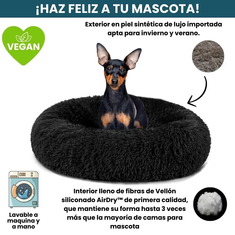 Cama Original Antiestrés Para Perros Mascotikos™ + Almohadita De Regalo 🎁